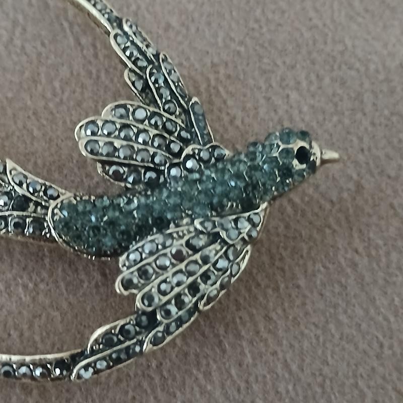 New Collection Dold And Gray Antique Bronze Bird Brooch