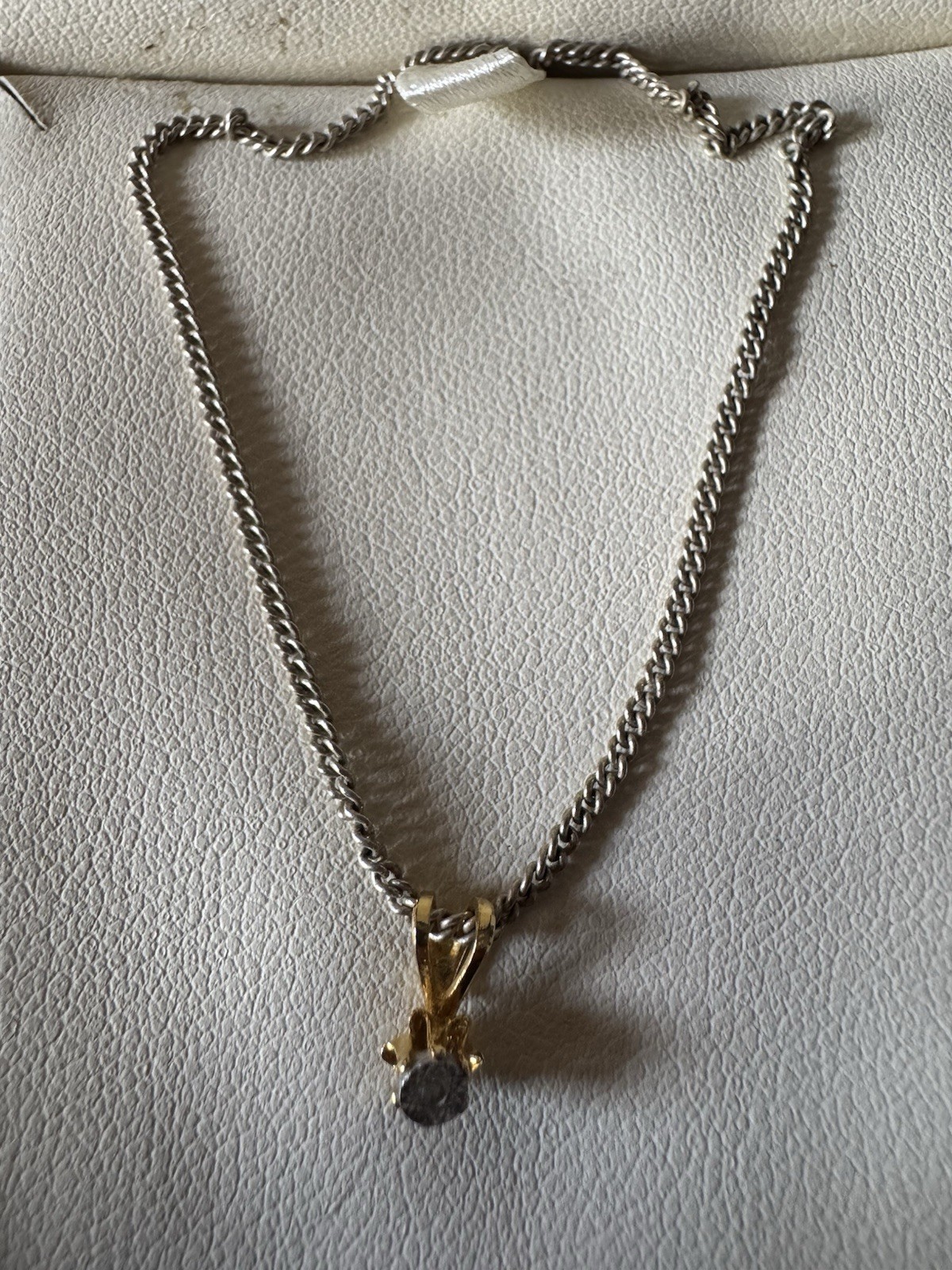Vintage necklace chain with charm pendant 18″ length