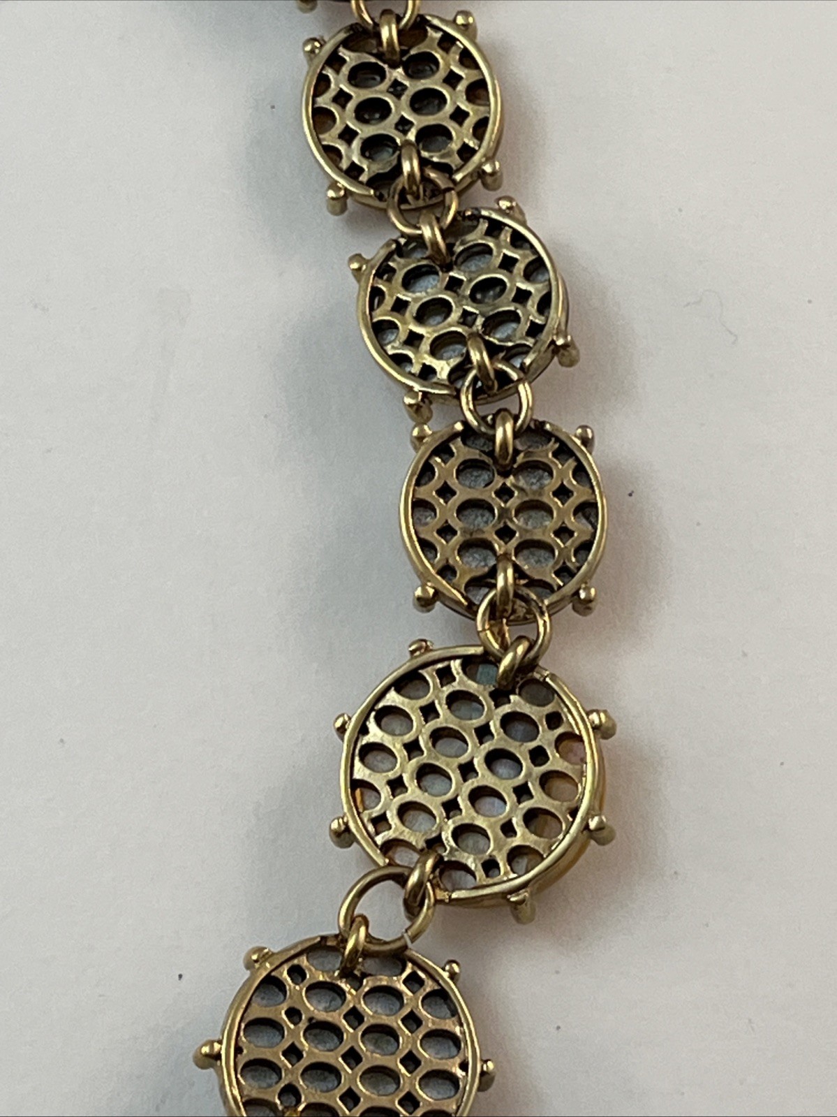 MONET Gold Tone Golden Brown Adjustable 17″-19″ Necklace READ