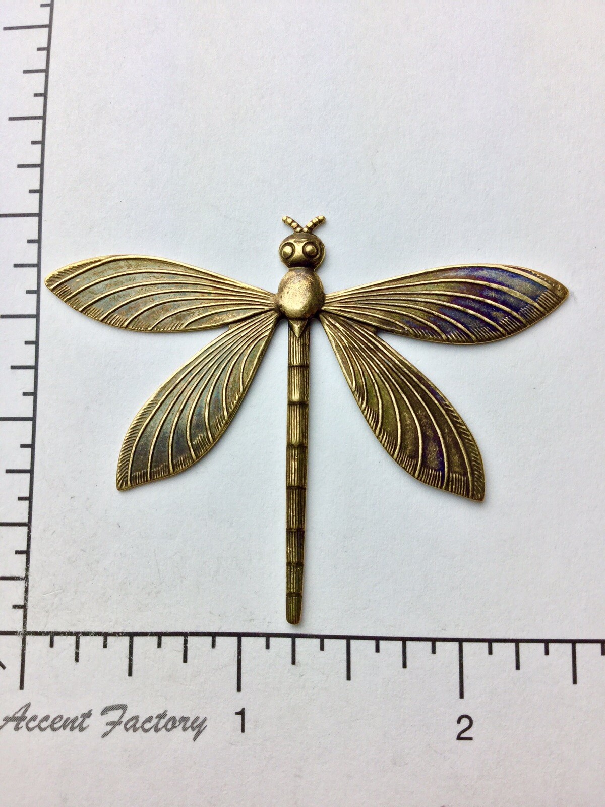 34593 Brass Oxidized Large Dragonfly Jewelry Finding