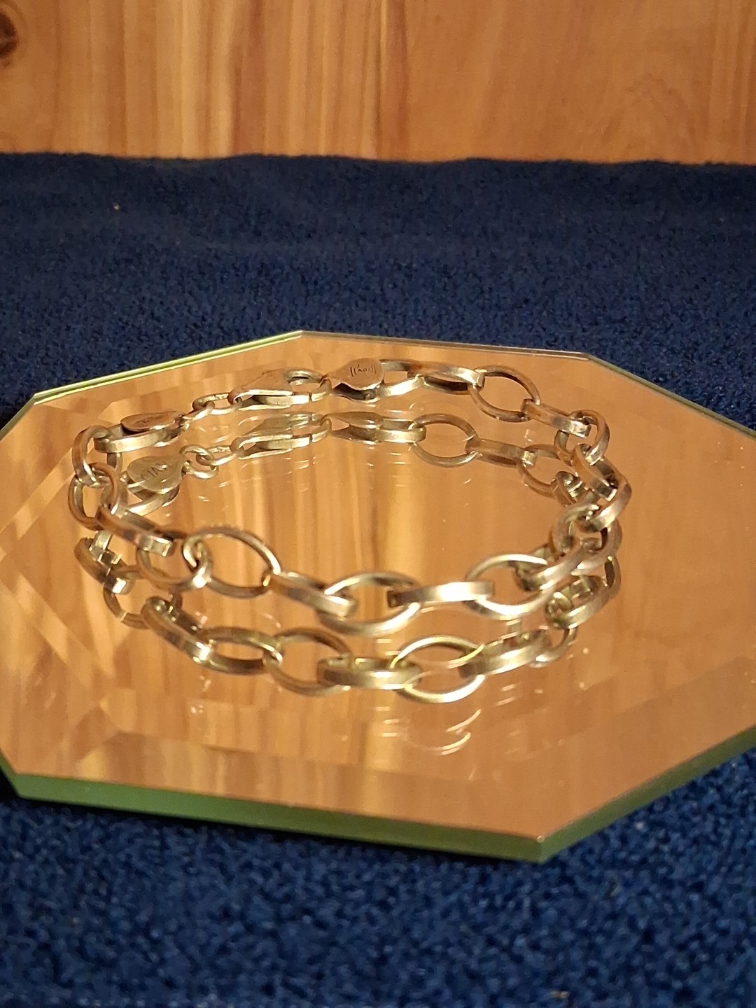 925 sterling silver bracelet (Size 7.5) Vintage, Signed AGI, Italy