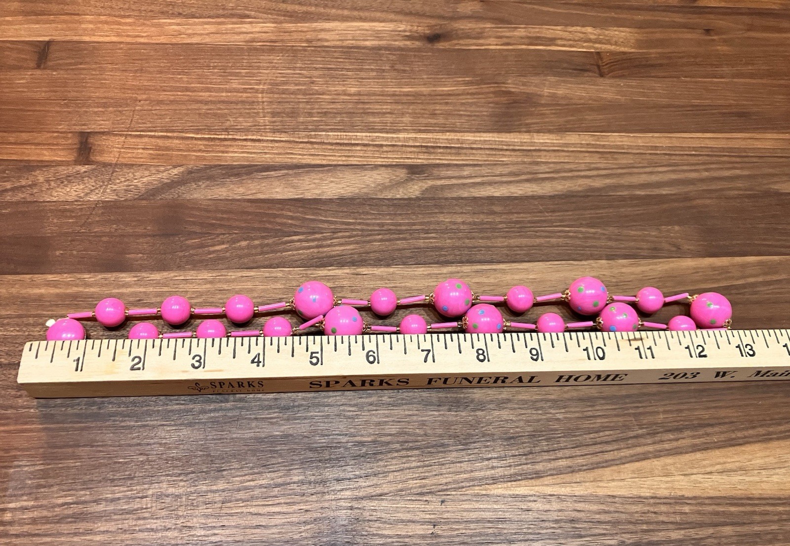 Plastic Costume Bead Necklace Made In Hong Kong 50’s