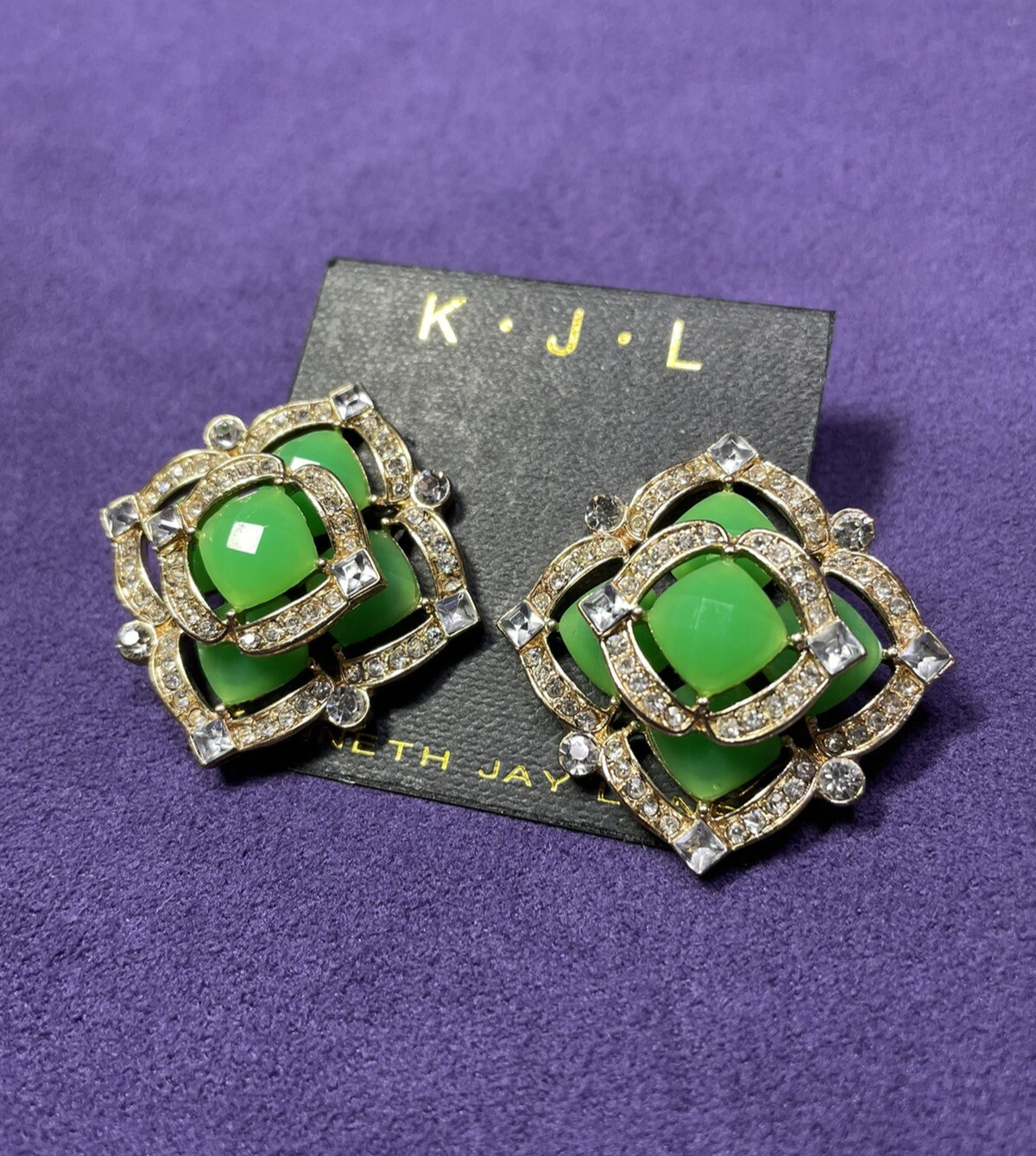 Vintage Genuine Kenneth Jay Lane KJL Multicolored Women’s Earrings New