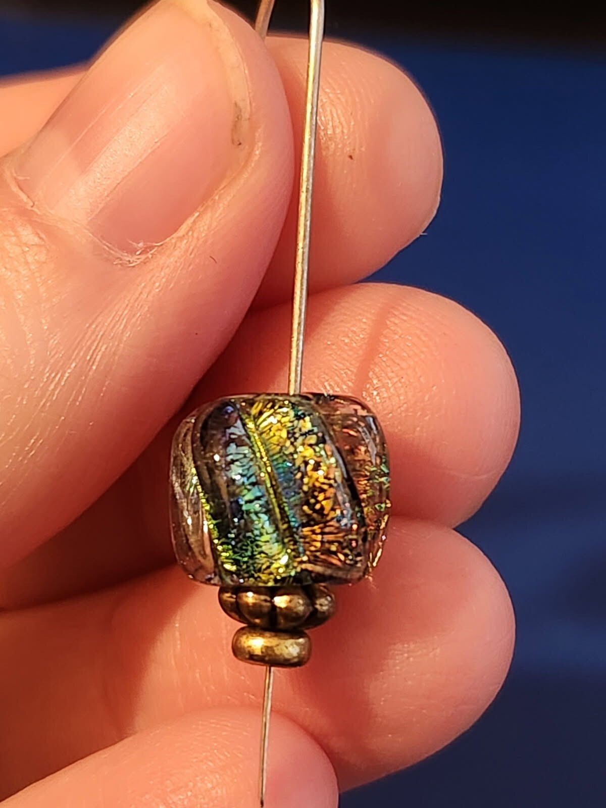Sterling Silver Multicolor Glitter Stone Dangle Earrings