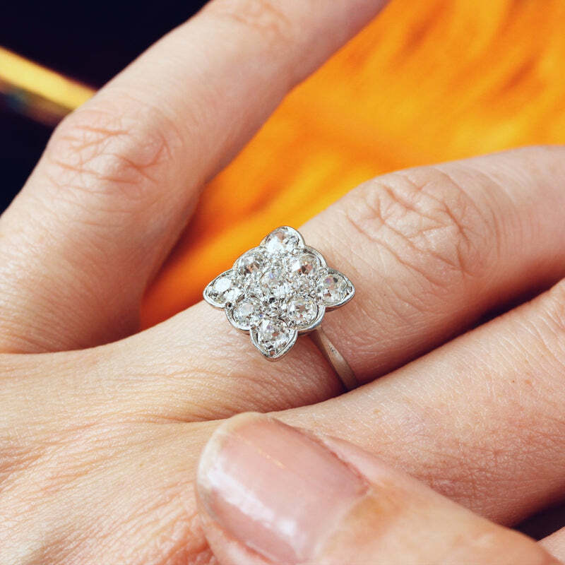 2.30CTW White Round Cut Simulated Diamond Antique Style Art Deco 925 Silver Ring