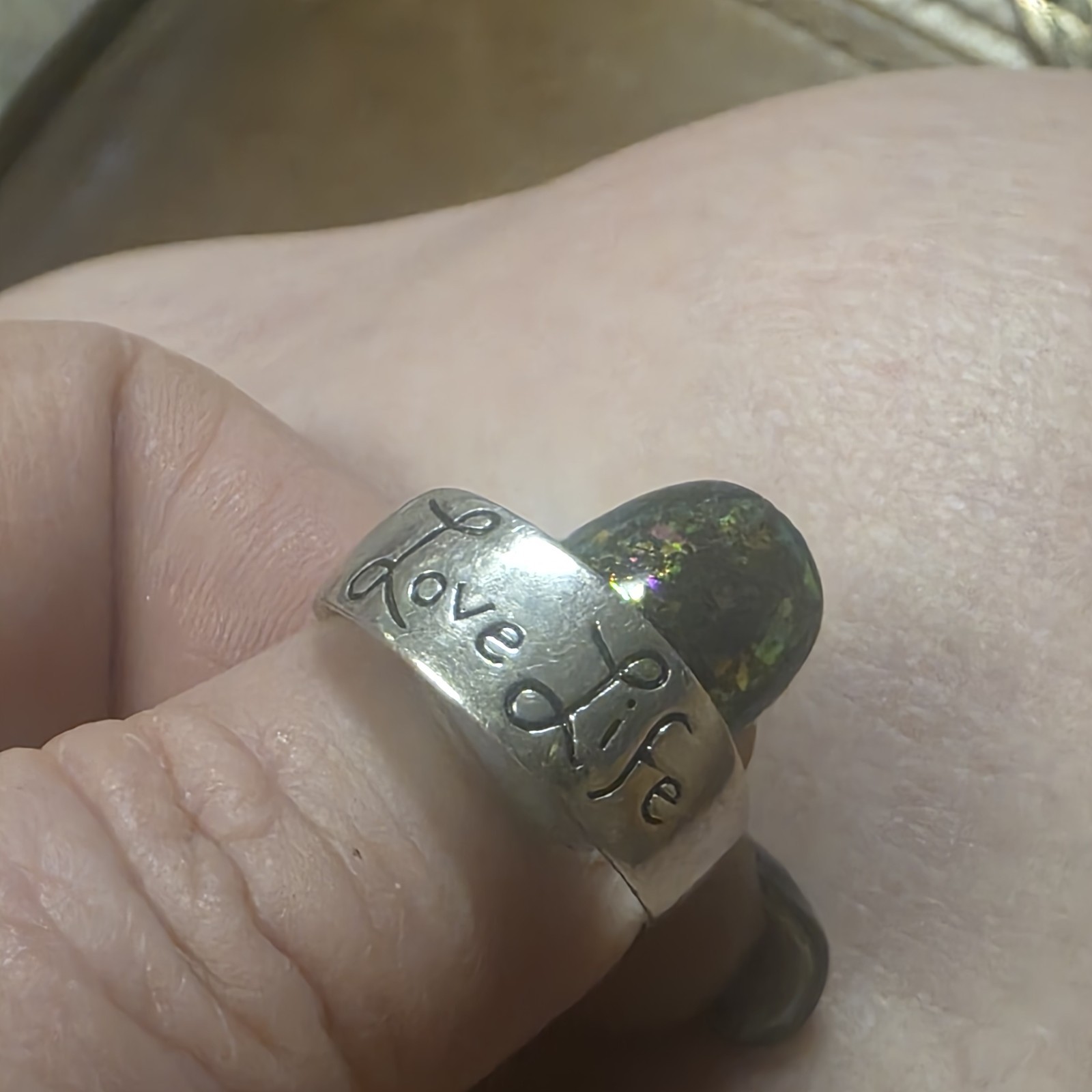 925 Size 8.5 LOVE LIFE BE BRAVE – $30