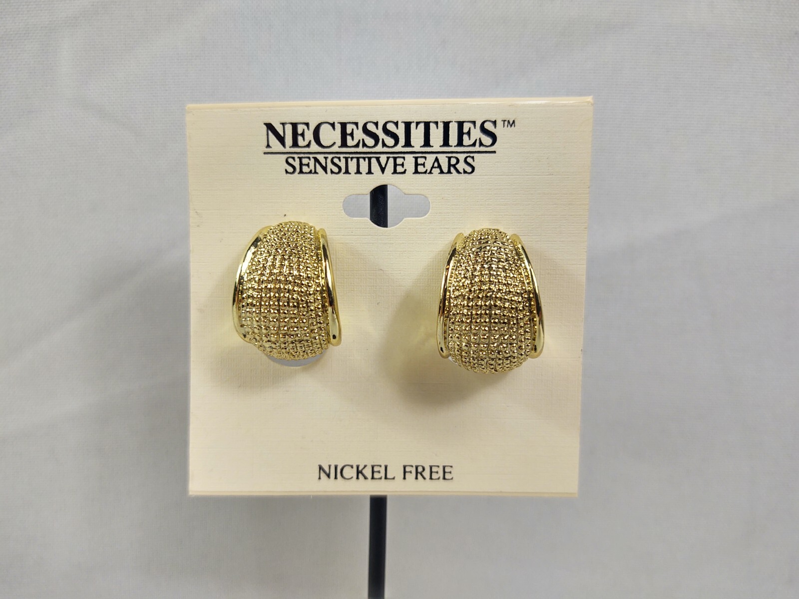 Vintage Necessities Sensitive Ears Clip Earrings Gold Tone Nickel Free Jewelry