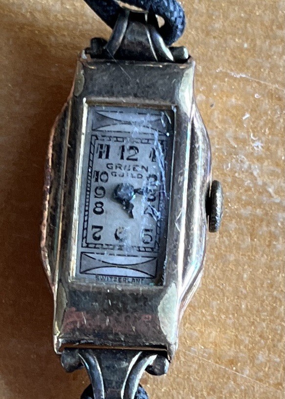 Antique Womens Gruen Watch Gold-Filled Works Swiss Made