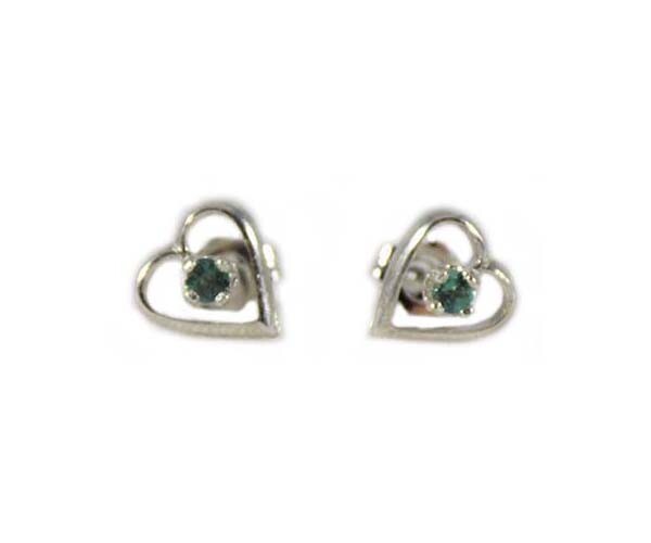 Alexandrite Heart Earrings Antique 19thC Russia Natural Handcrafted Color-Change