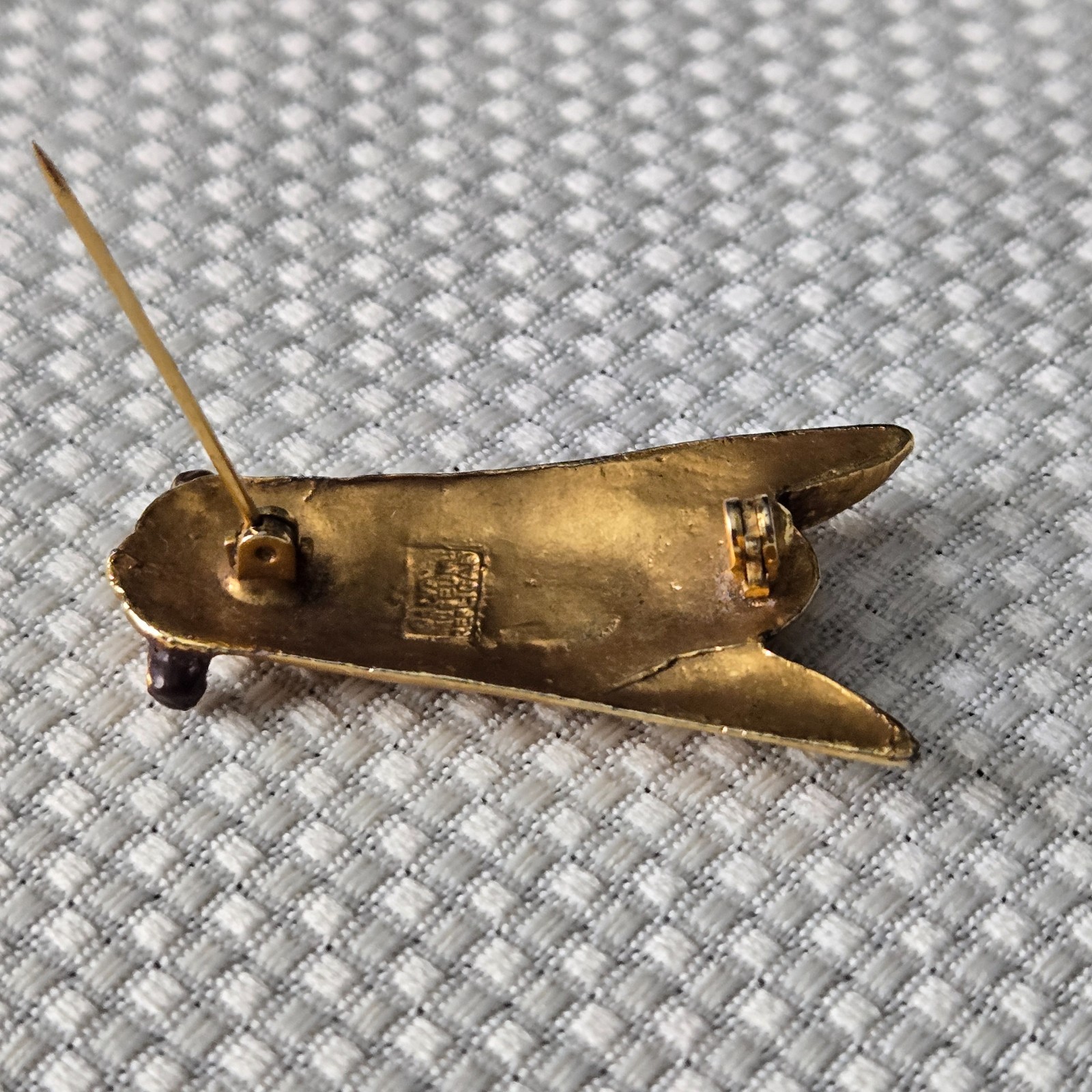 Vintage Alva Museum Replicas Gold‑Tone Hand Brooch Pin – Signed