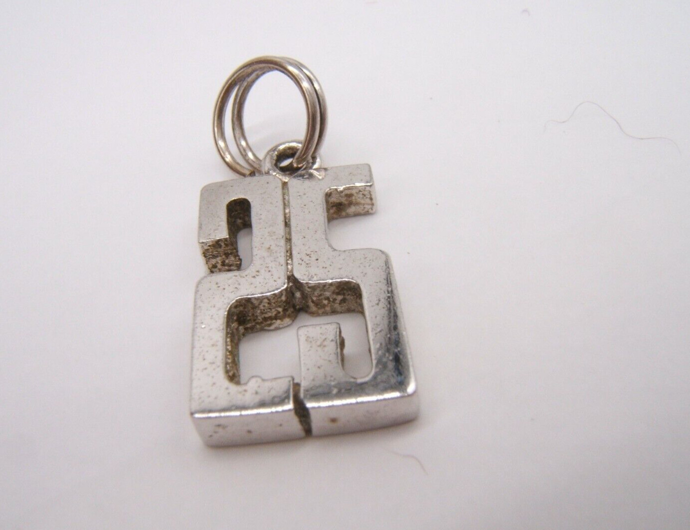 VINTAGE STERLING SILVER CHARM NUMBER 25 BIRTHDAY ANNIVERSARY