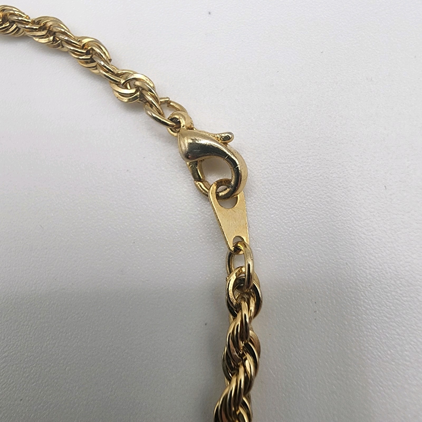 Vintage Gold Tone Twisted Triwl Rope Chain Elegant Bracelet 7.5” Jewelry Gift