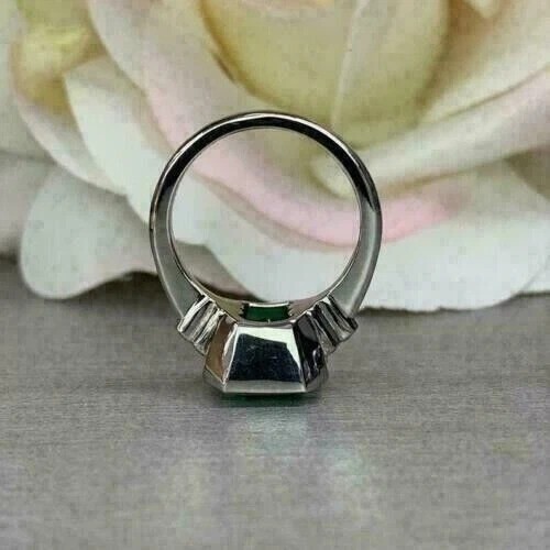 4.05Ct Art Deco Style Lab Created Diamond Anniversary 14K White Gold Finish Ring