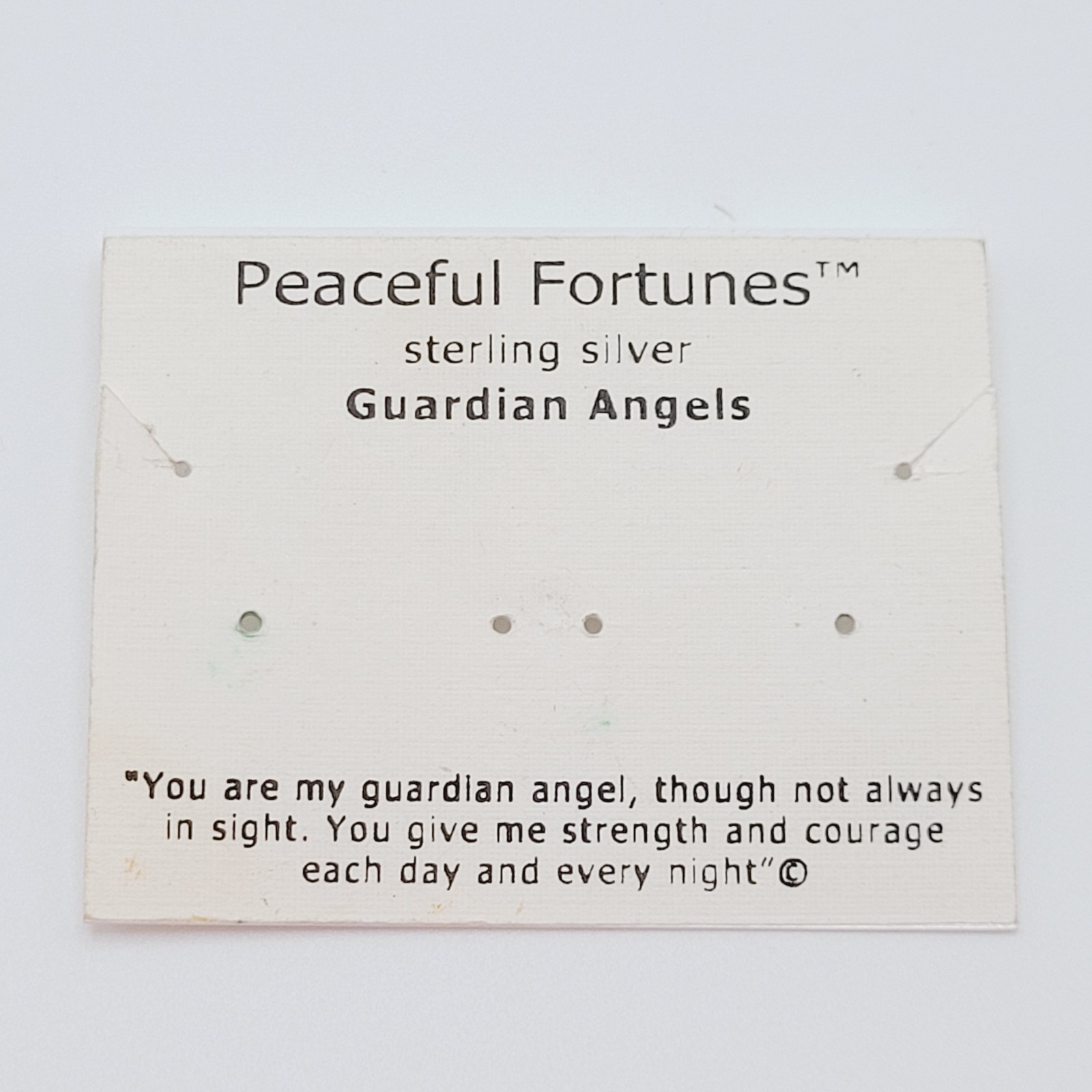 Red Rhinestone Guardian Angel Necklace Earring Set with Card Vintage 1990s