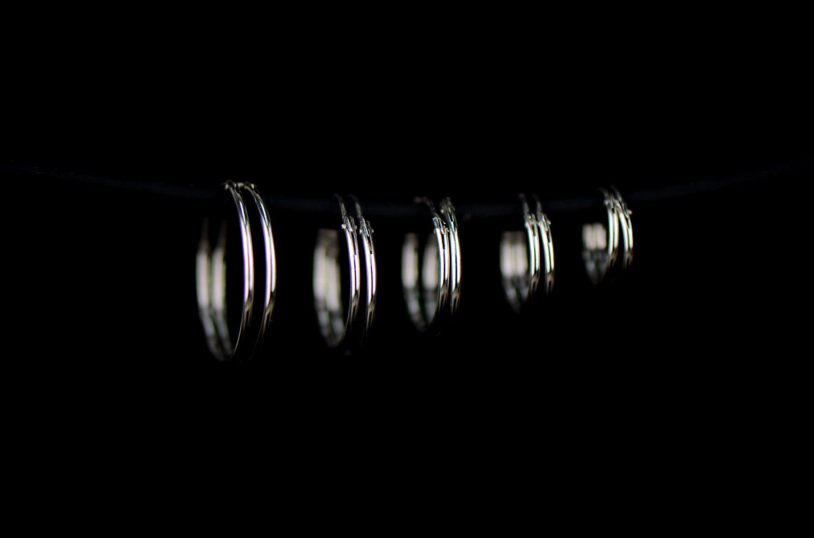 Sterling Silver Hoops Pierced Earrings