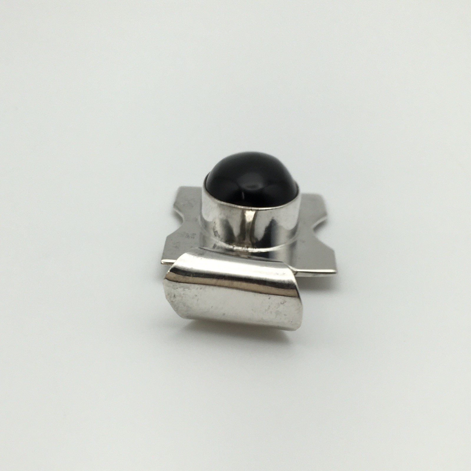 20.4g Vintage Sterling Silver TAXCO Black Onyx Pendant Marked Mexico 925 #32