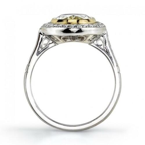 4.90 Ct Canary Diamond Art Deco Vintage Engagement Ring 925 Sterling Silver