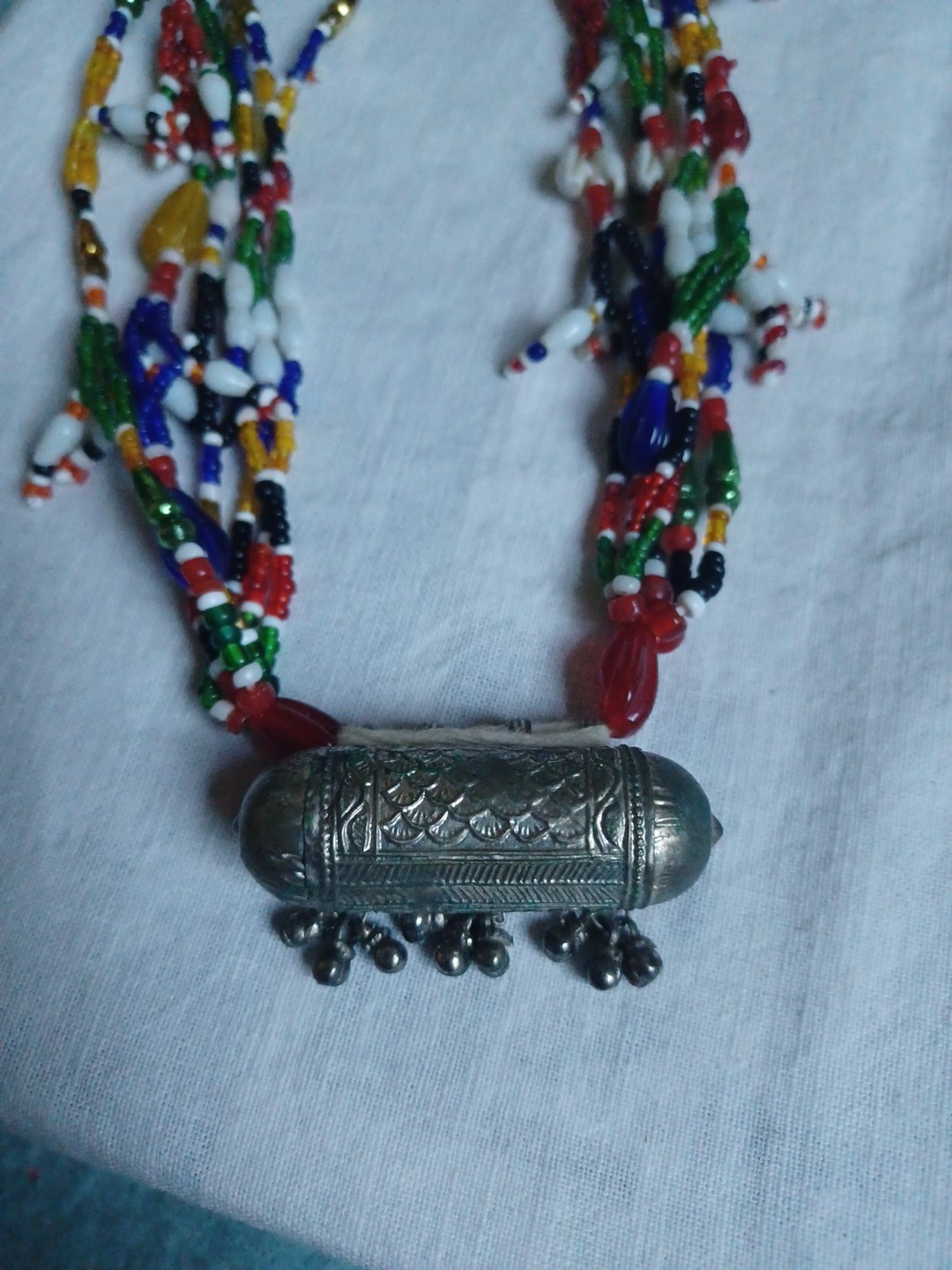 Vintage Tribal Ethnic India Kuchi Necklace Gujarat India . Traditional