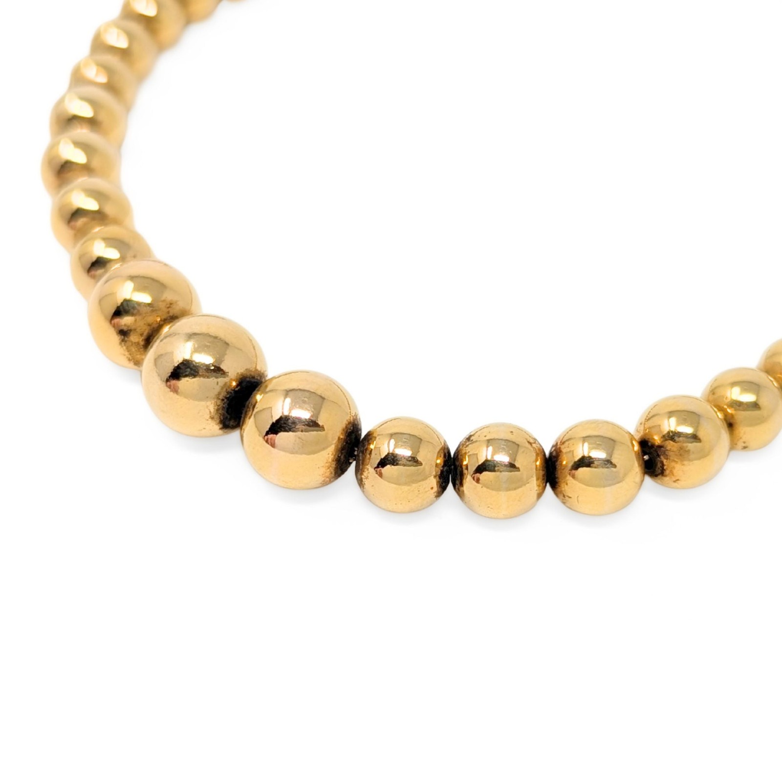 Vintage Van Dell 1/20 12K GF Gold Filled Graduated Bead Ball Necklace, 15.5”