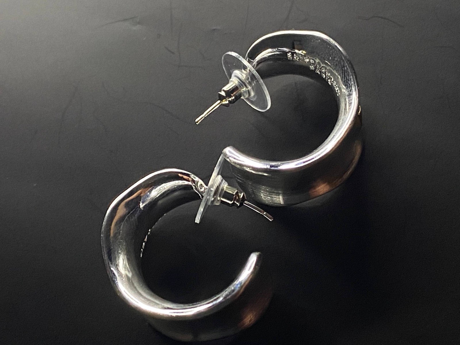 Vintage Yves Saint Laurent Two-Tone Sculptural Earrings 3cm