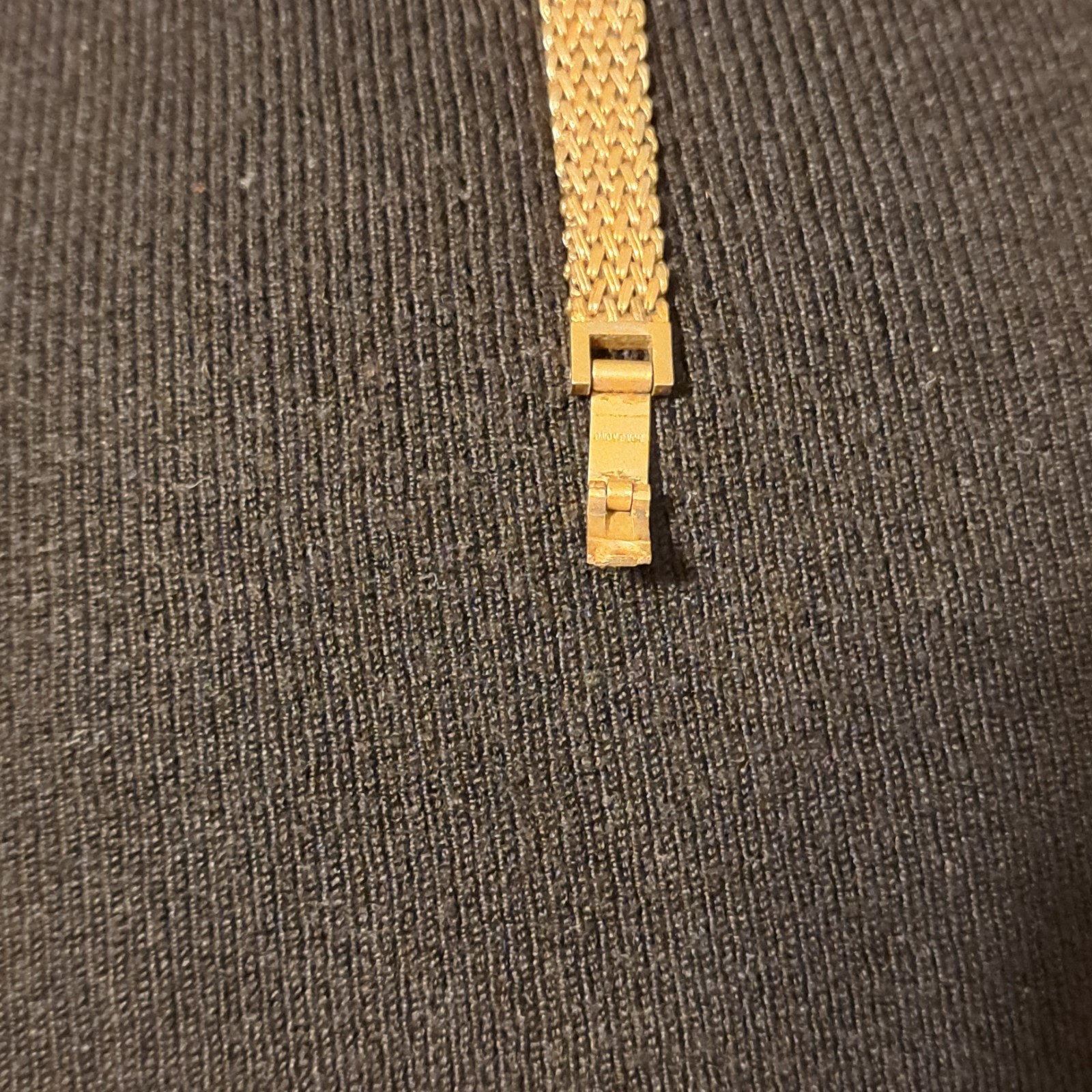 Vintage Lady Elgin Watch Gold Woven Band Missing Crown Needs Battery Untested
