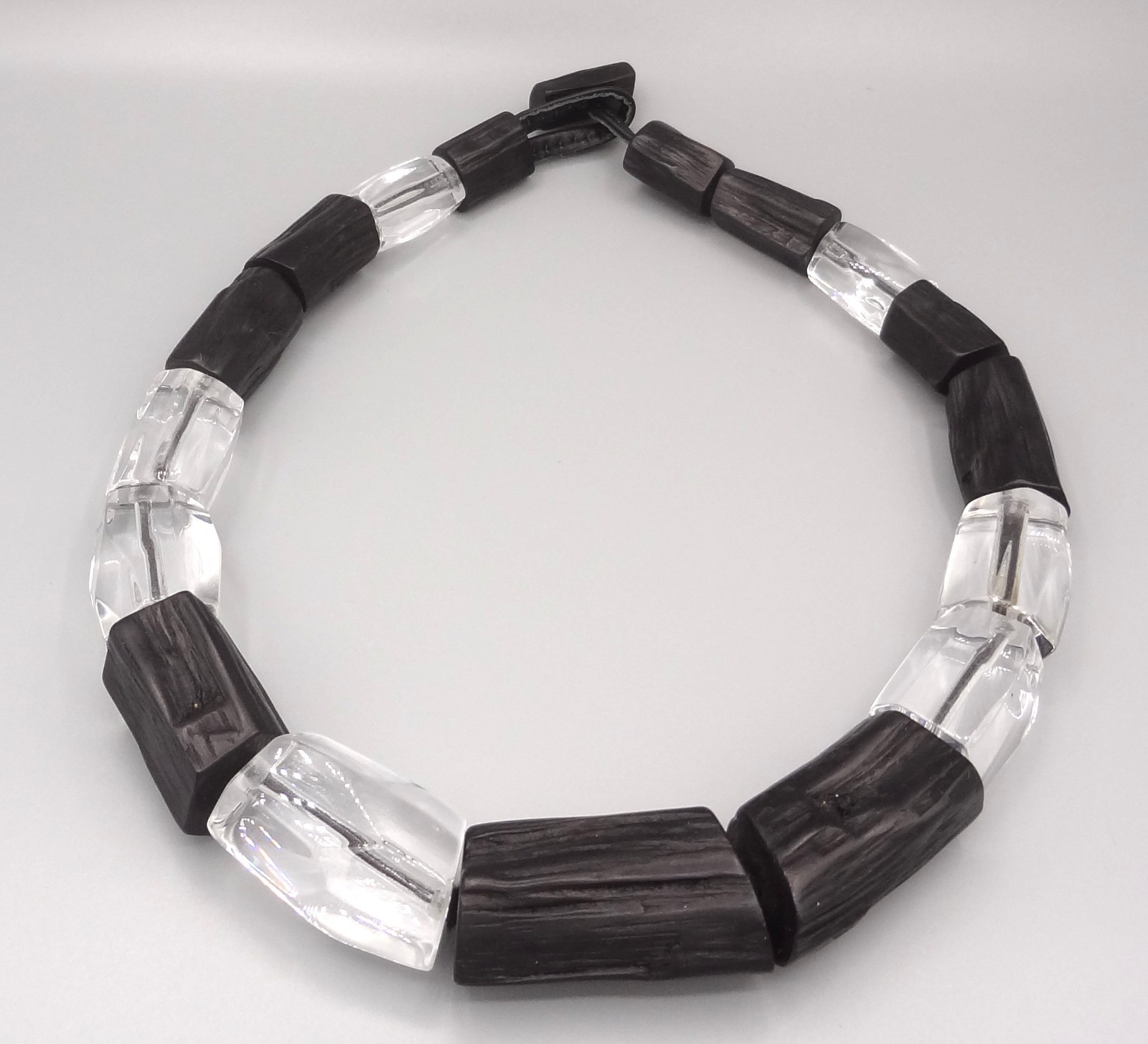 Gerda Lynggaard MONIES Chunky Black & Clear Acrylic or Resin Necklace