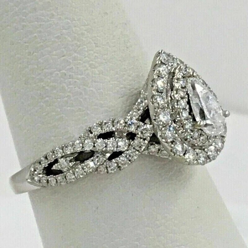 2.77Ct Art Deco style Lab Created Diamond Anniversary 14K White Gold Finish Ring