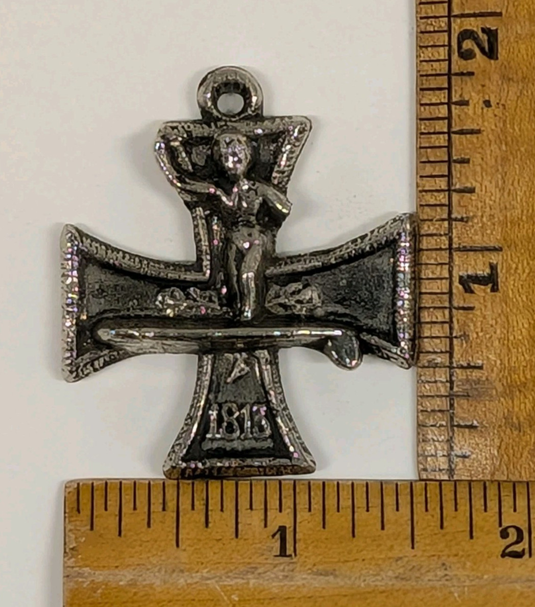 Vintage 1960s Ed “Big Daddy” Roth Surfer Maltese Iron Cross Pendant
