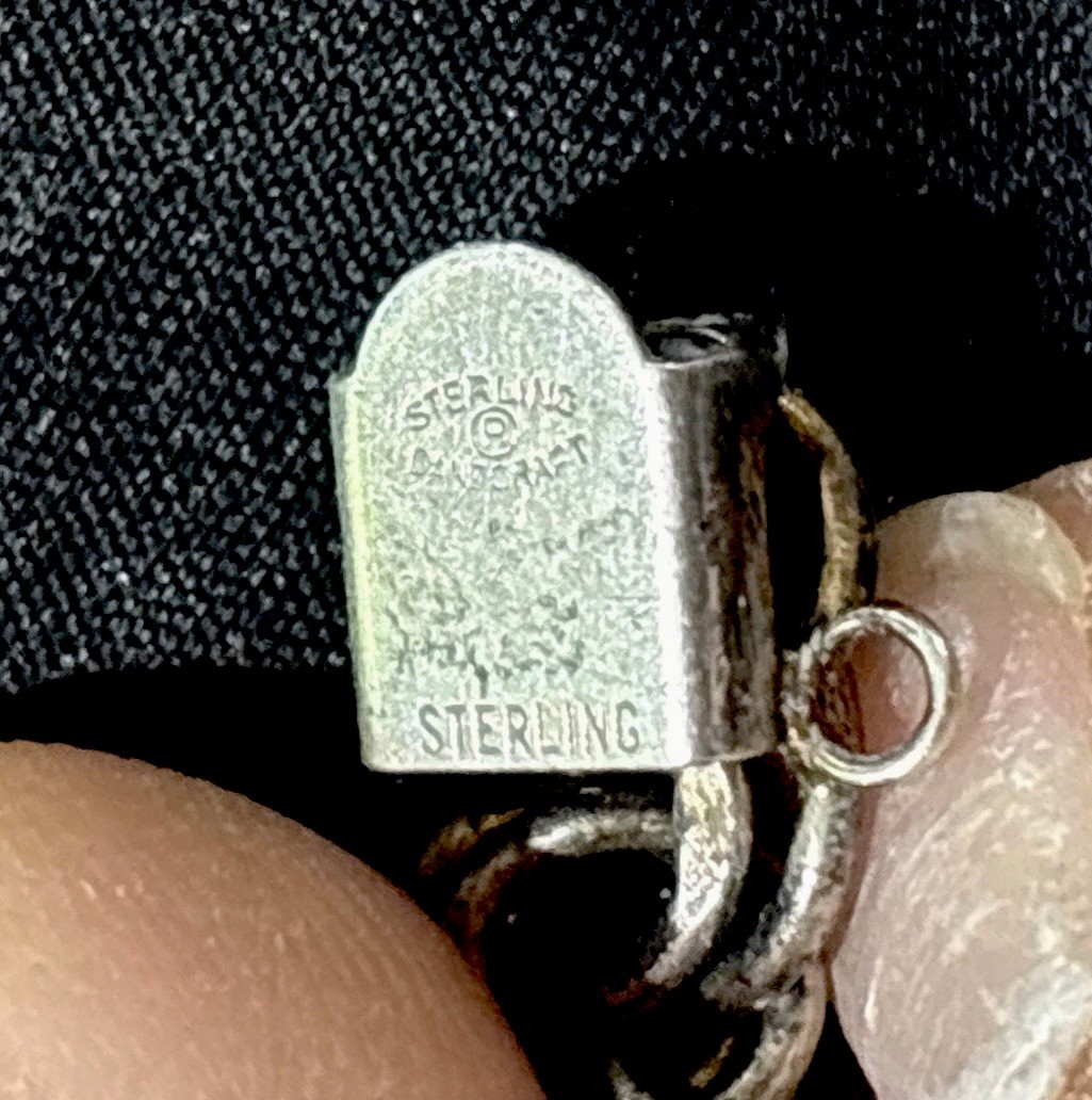 Vintage Danecraft 925 Sterling Silver Charm Bracelet With 12 Non Silver Charms