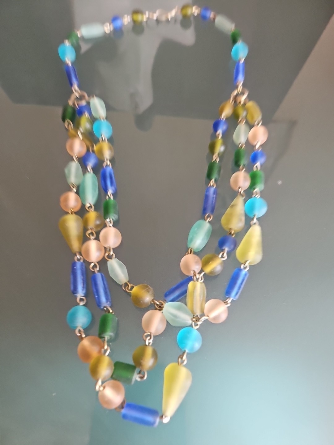 Designer Multi Beads Necklace 26″ NWOT