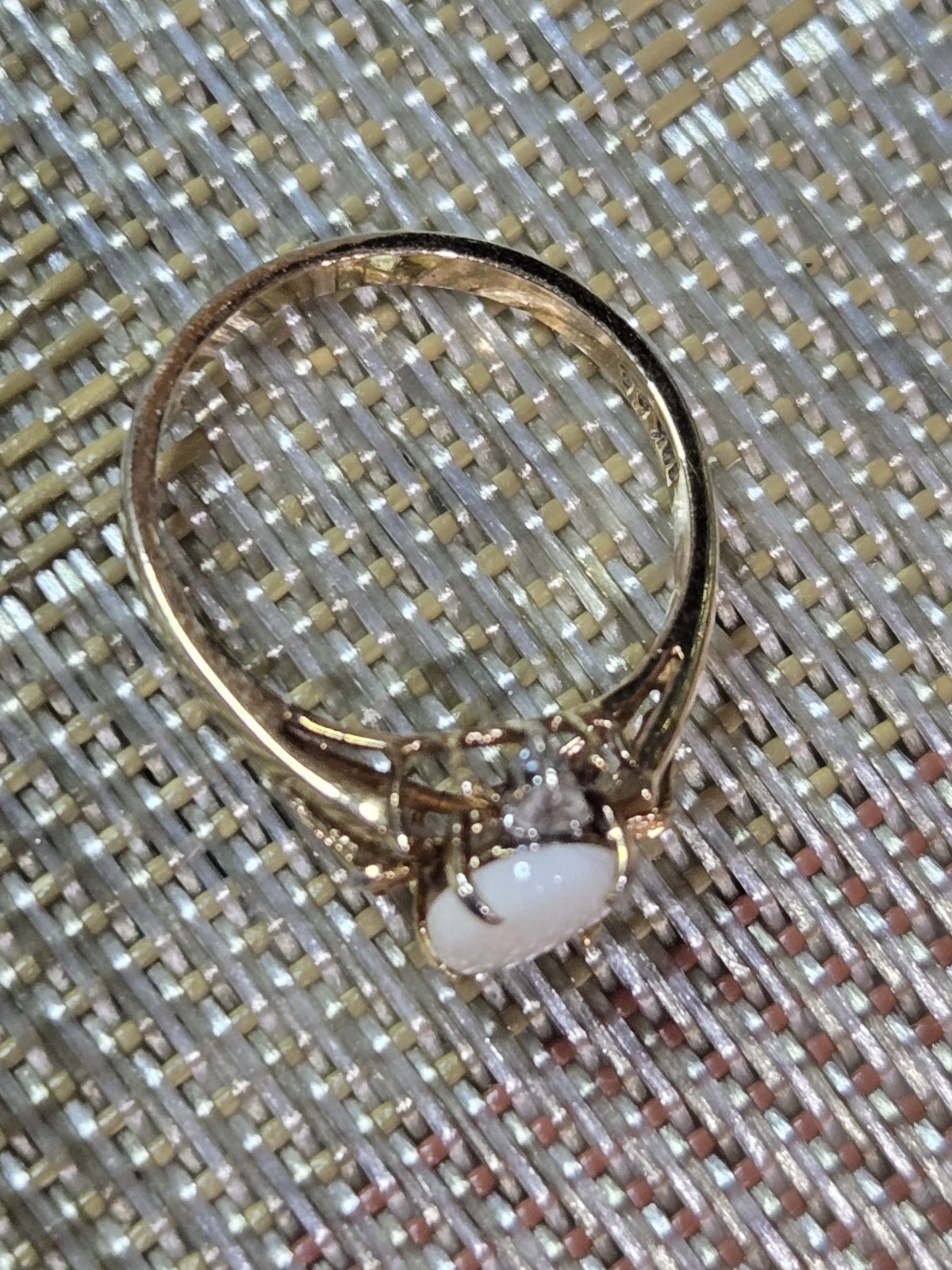 Vintage Opal Estate Jewelry Ring Yellow Gold 10k ST
