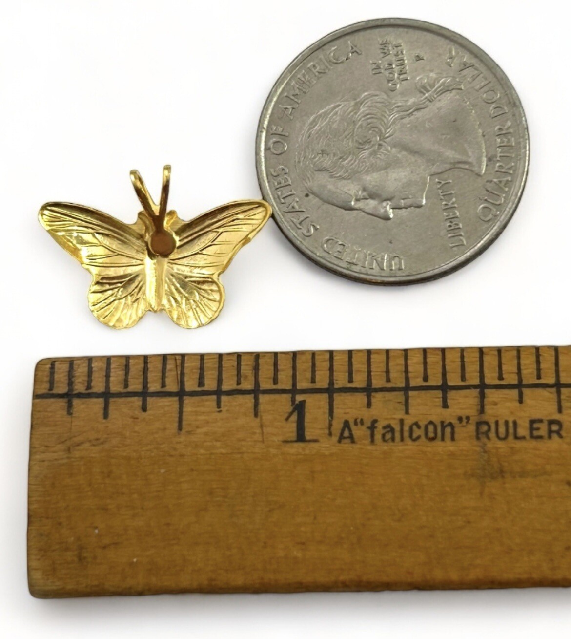 Vintage Butterfly Pendant Vintage Jewelry For Women Gift For Her Gold Tone Metal