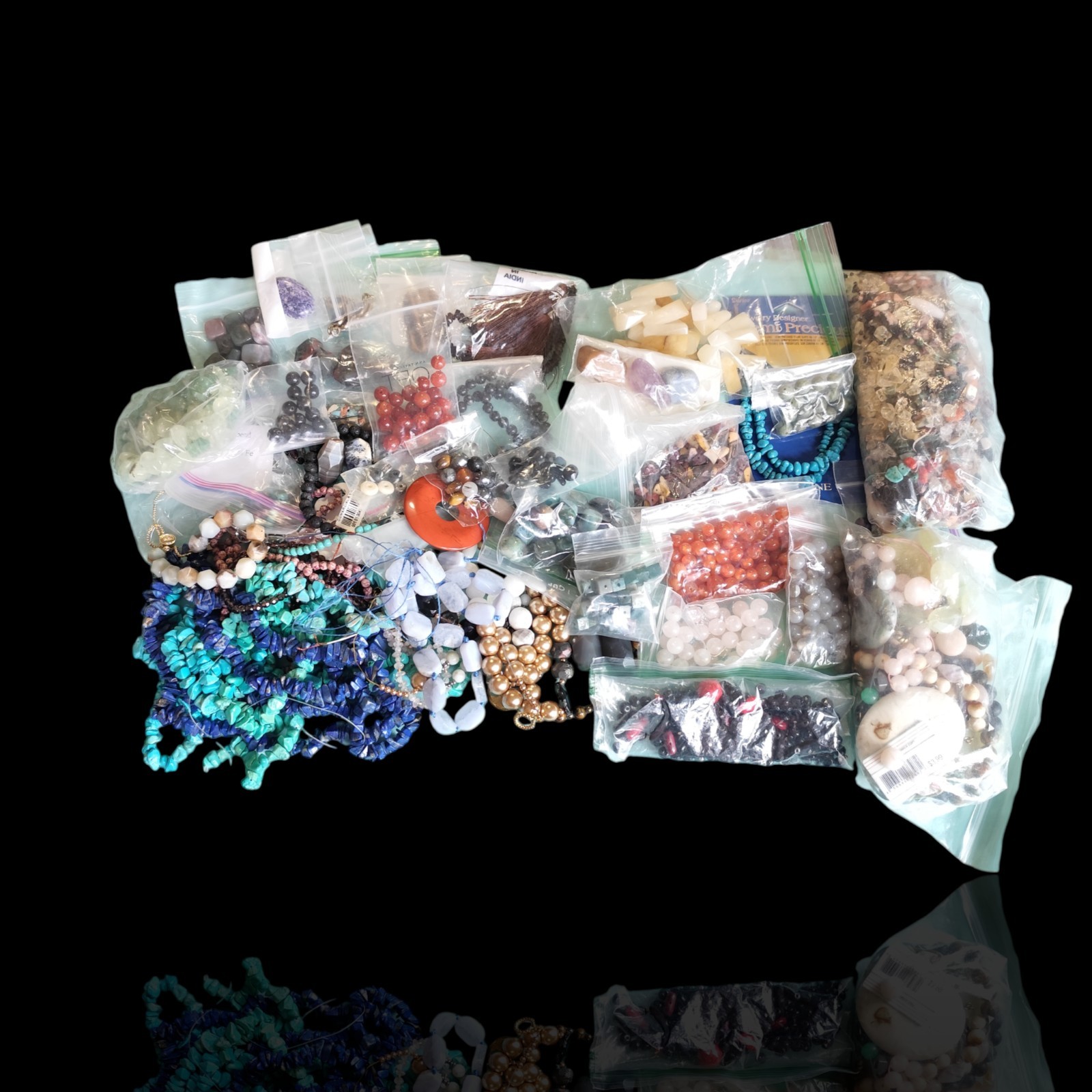 4 Pound Vtg To Mod Mostly Stone Coral Some Glass Beads Jewelry Crafting Lot