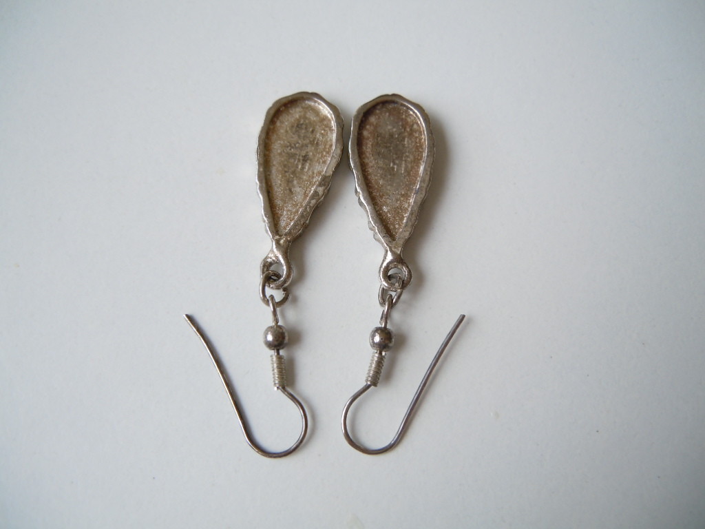 Earrings Ear Jewelry Drop Shape Sea Opal 7.2 G / 4.8 X 1.1 Cm