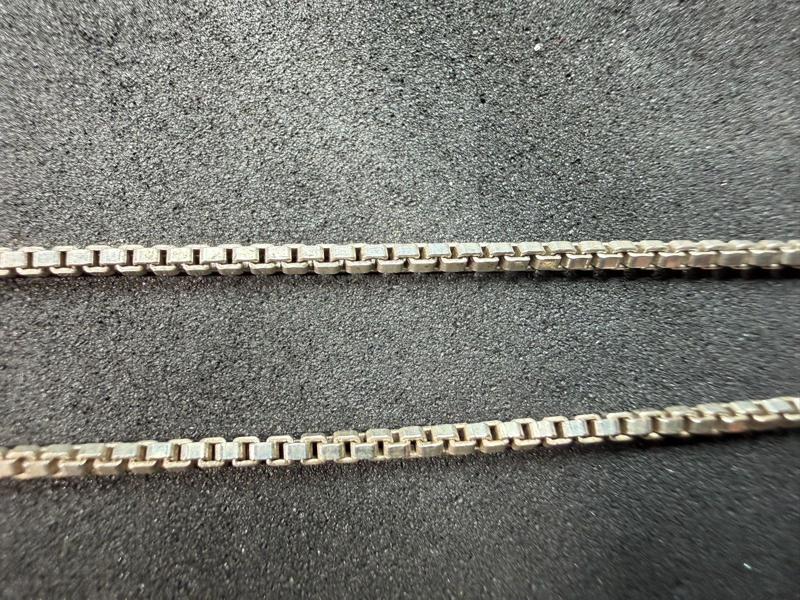5.17g Vintage Sterling Silver 925 Box Link Chain Necklace 20 in M