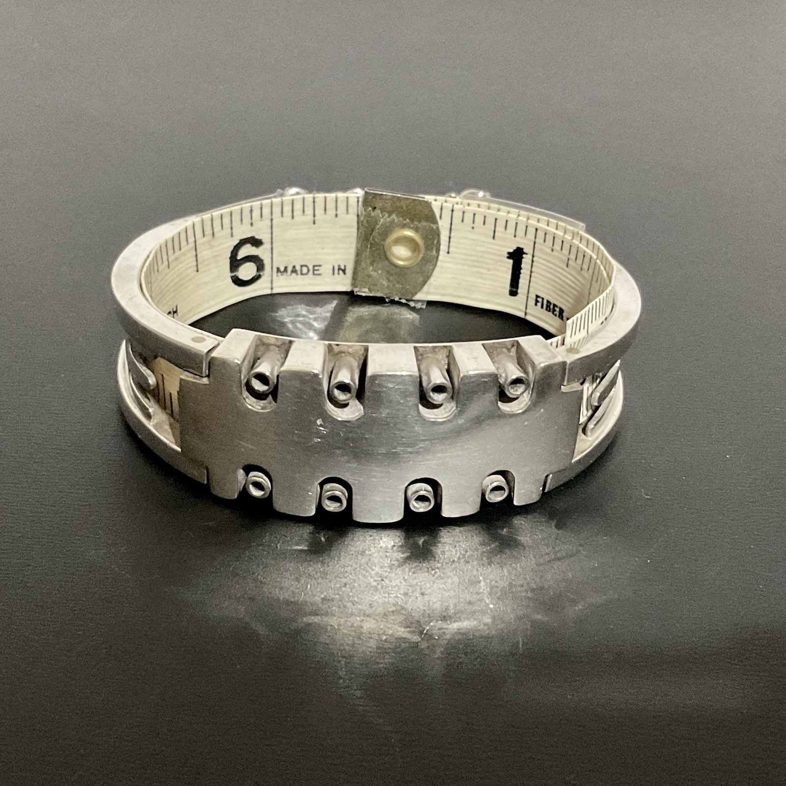 Vintage Sigi Pineda Mexico Sterling Silver Modernist Design Bracelet 6.5”