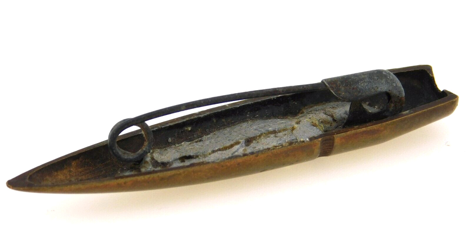 Antique WW Trench Art Bullet Brooch Pin