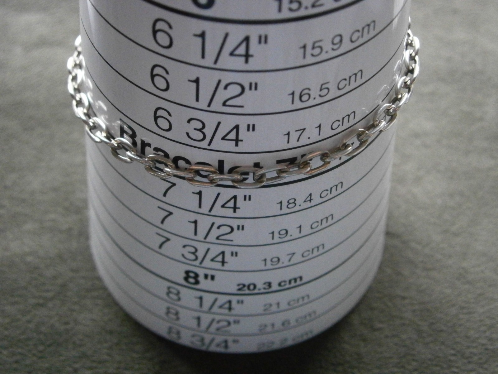 Paper Chain Flat Oval Link Vintage 835 Silver Bracelet 7″ ~ 3.6g