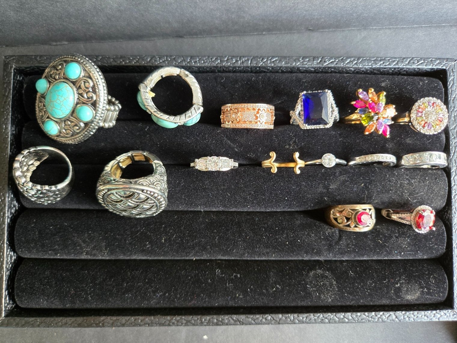 Vintage Estate Ring Lot 40pc 925 Sterling Silver Signed Avon 10k GP