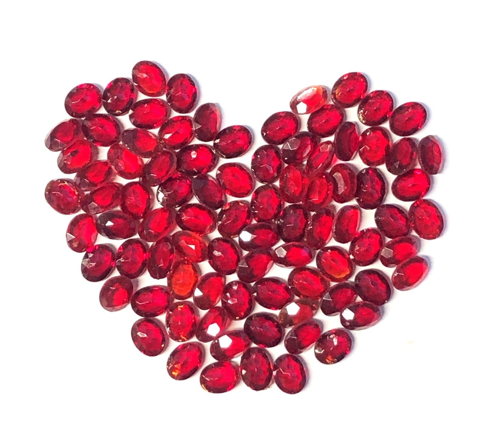 85 Ruby Red Clear Glass Oval Cut Pointy Back Rhinestone-6x8mm-Jewelry/Craft