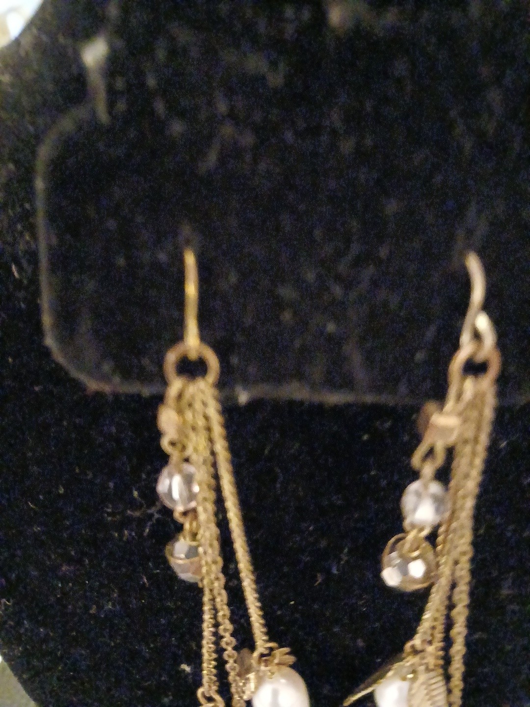 1970’s WHITE. Cloisonne, PINK Lamp Work Glass, WHIte N BAROQUE Pearl Earrings
