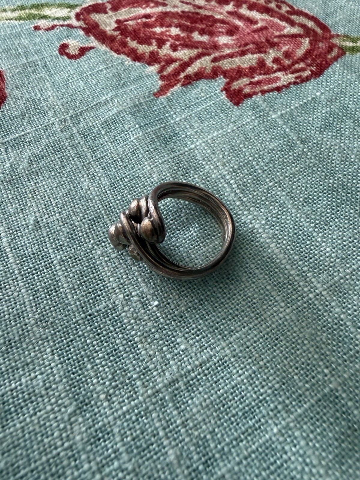 VTG Sterling Silver 925 Abstract Modernist Ring 6.5-6.75