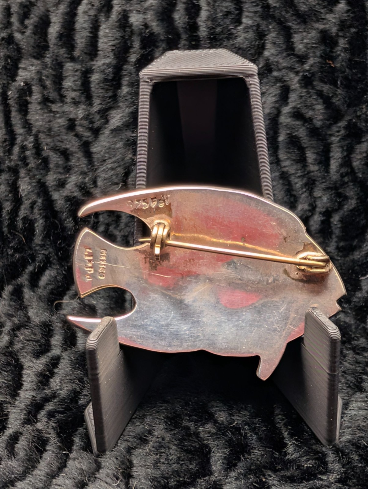 Vintage Mexican Sterling Silver Fish Brooch With Abalone Inlay – Signed
