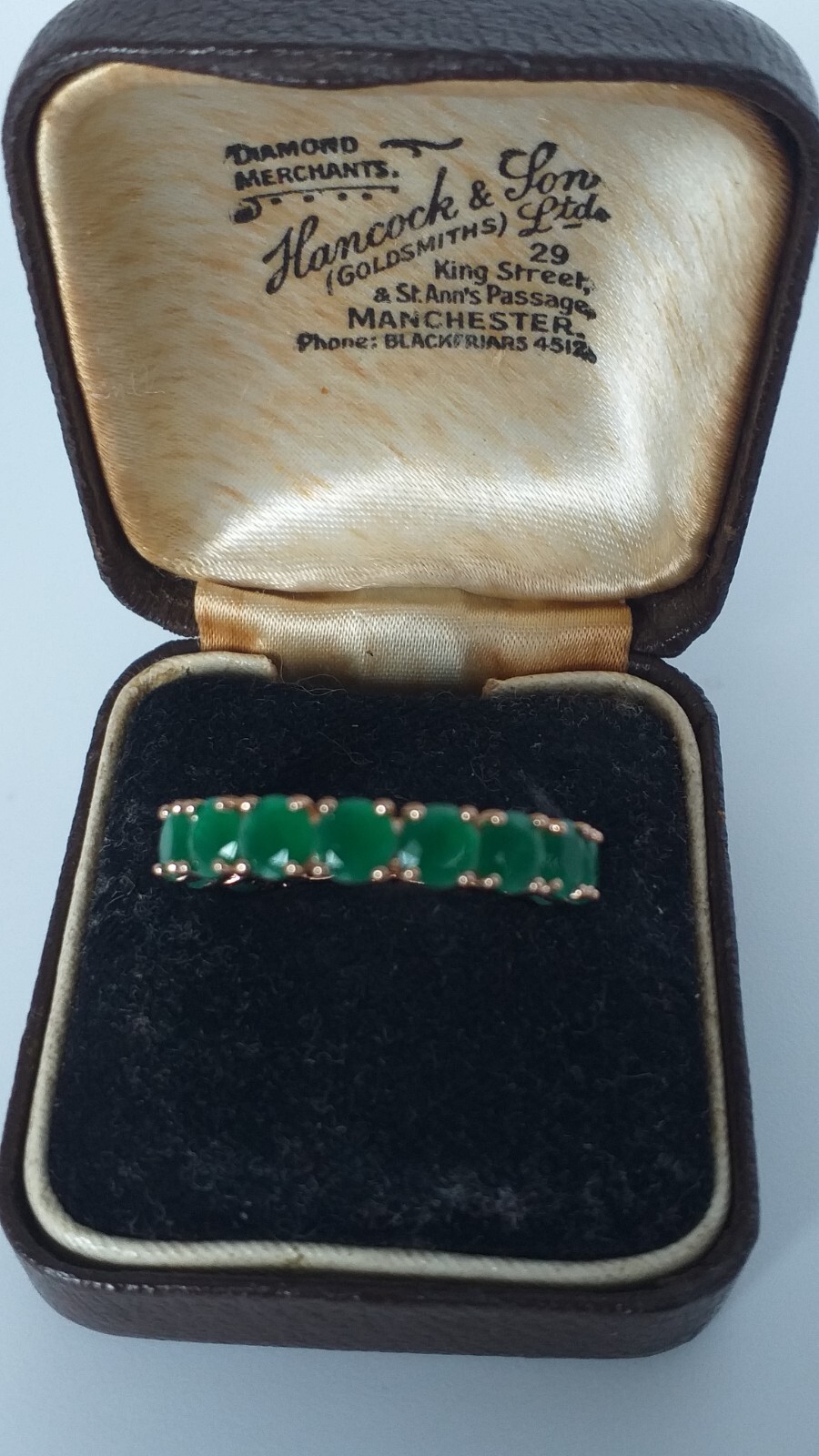 Vintage 1990-s 14 Ct Rolled Gold Emerald Ring Size UK N US 6 3/4 – Hallmarked!