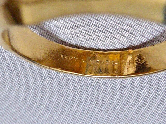 RARE 14k K YELLOW GOLD FILLED NEW OLD STOCK 70’S SIZE 12.75 SOLITAIRE RING