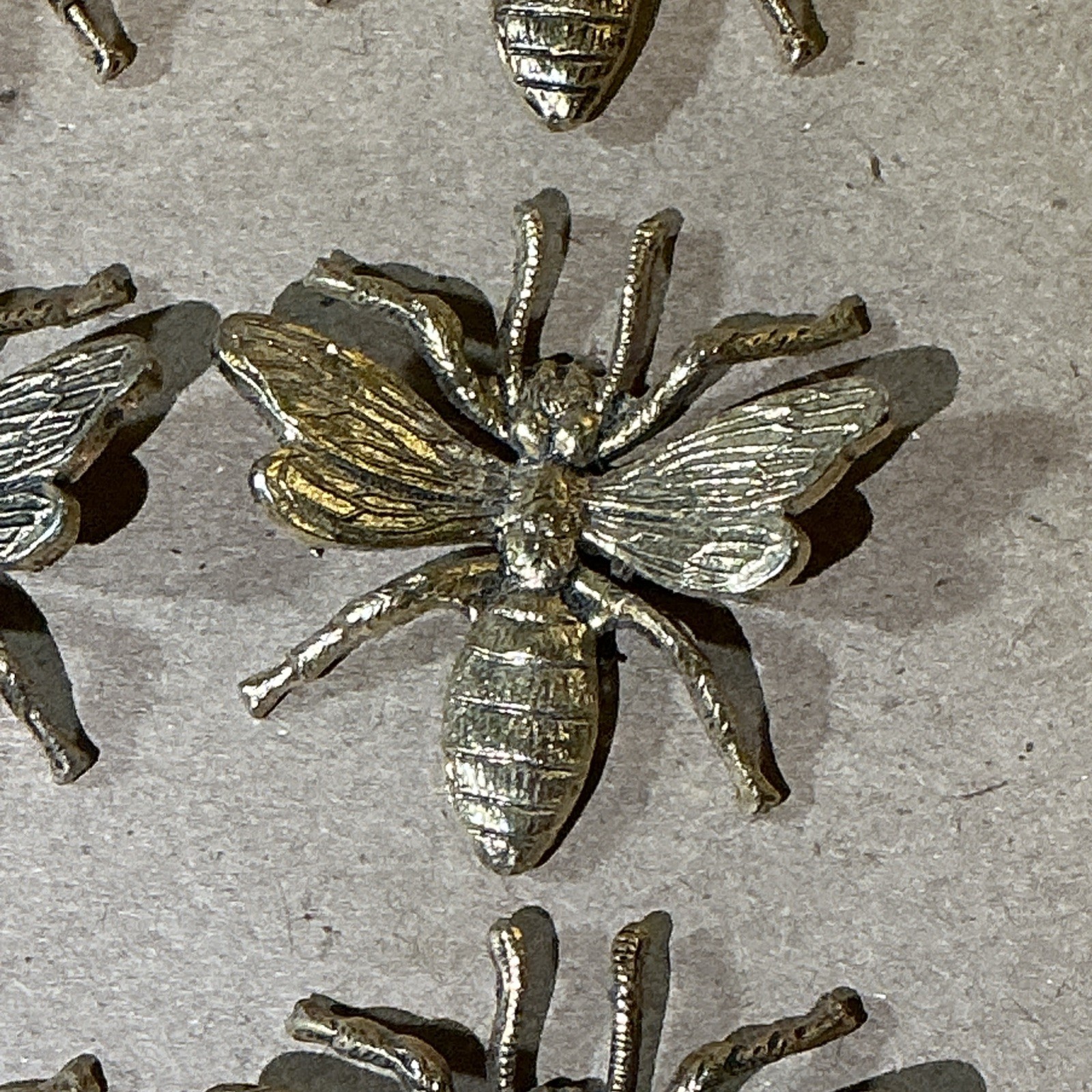 Group Of 8 Vintage Gold Finished Wasp/Bee Jewelry Pieces As Is INV-AT08