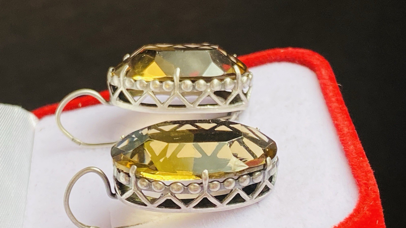 Серьги Крупные СССР серебро 875 звезда 3ФК