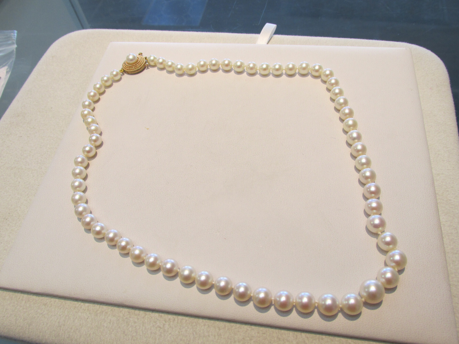 Beautiful 20.5 inch 6.4 to 9.3 mm Akoya Pearl Necklace with 14k Clasp MAKE OFFER