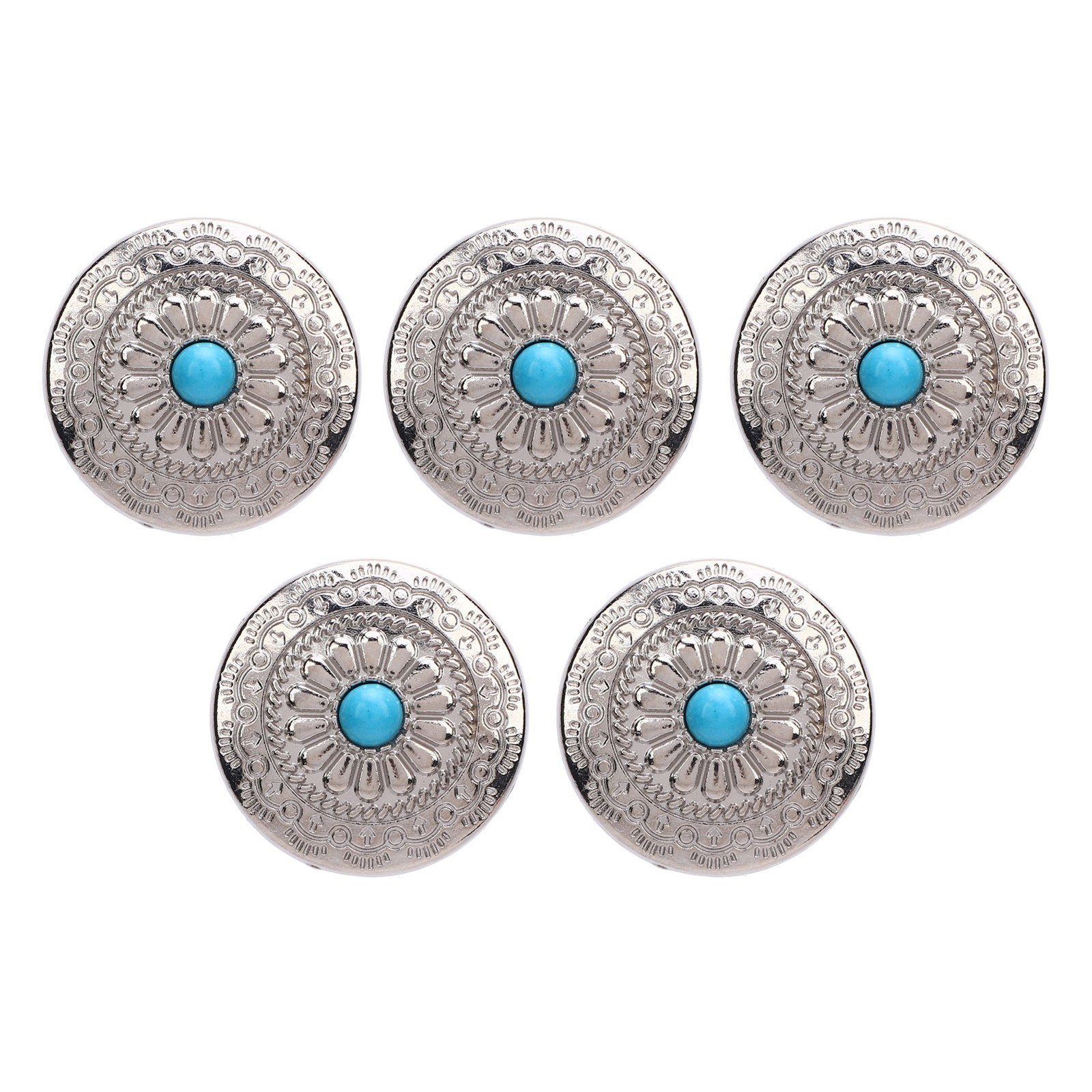 Blue Turquoise Screw Buttons Elegant Design For Leather Crafts Easy To Use