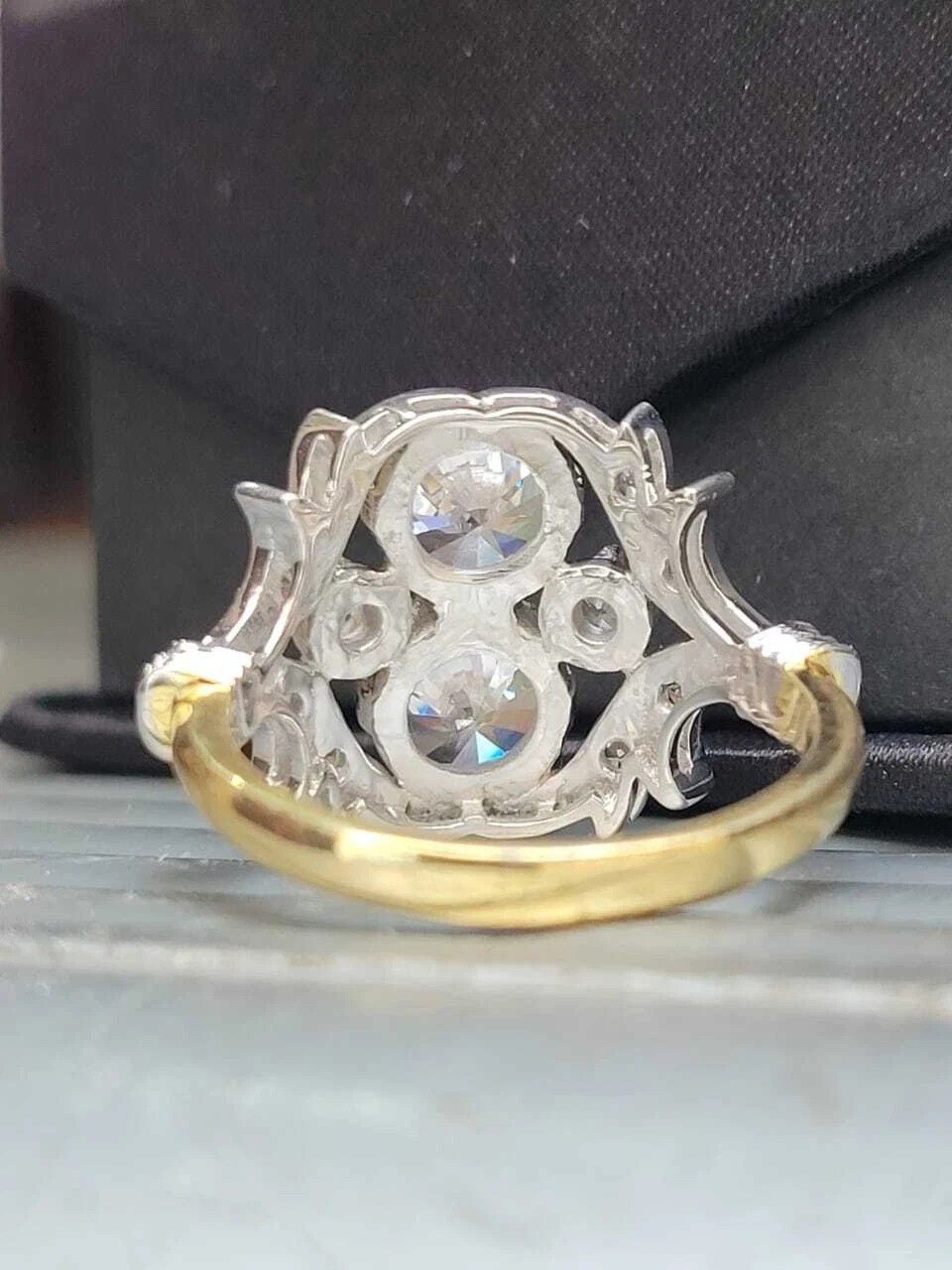 Art Deco Style 2.5Ct Round Cut Lab Created Diamond 925 Silver Engagement Ring